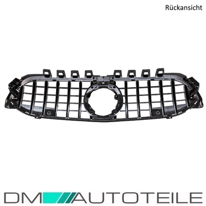 Sport-Kühlergrill für Panamericana GT Schwarz glanz passt für Mercedes A-Klasse W177 Bj ab 2018 ohne Kamera Loch