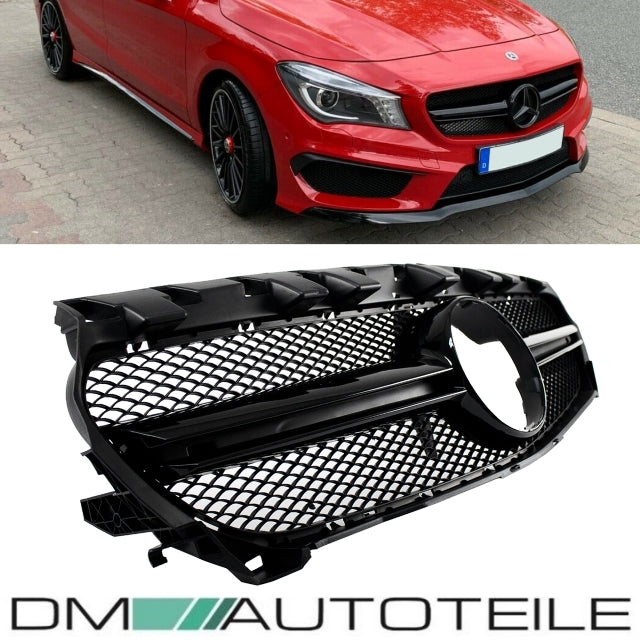 Kühlergrill Schwarz Glanz passt für Mercedes W117 CLA Vormopf 13-16 auch A45