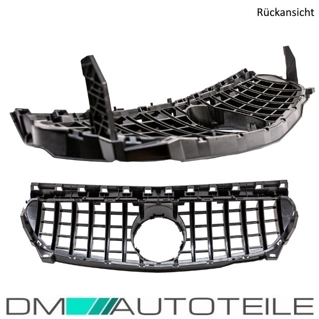 Sport-Kühlergrill für Panamericana GT Schwarz glanz passt für Mercedes W117 CLA ab 2013-2016 auch A45 AMG