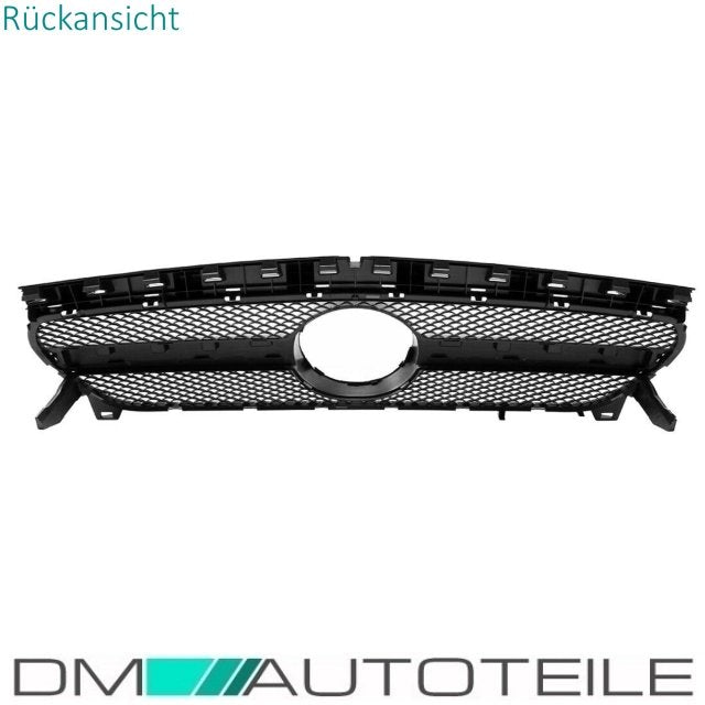 Sport Kühlergrill Schwarz Glanz +Stern lackiert passt für Mercedes W117 C117 CLA Mopf nicht 45 AMG ab 2016