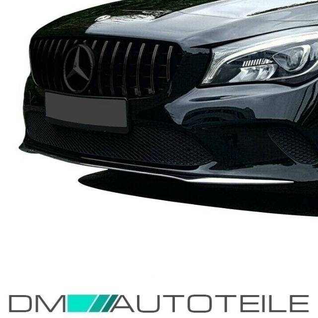 Set Sport-Kühlergrill für Panamericana GT schwarz glanz + Stern lackiert passend für Mercedes CLA W117 AMG ab 2017 (Mopf)