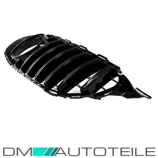 Set Sport-Kühlergrill für Panamericana GT Grill Schwarz Glanz +Stern passt für Mercedes C-Klasse W205 S205 bj.14-18 für Kamera