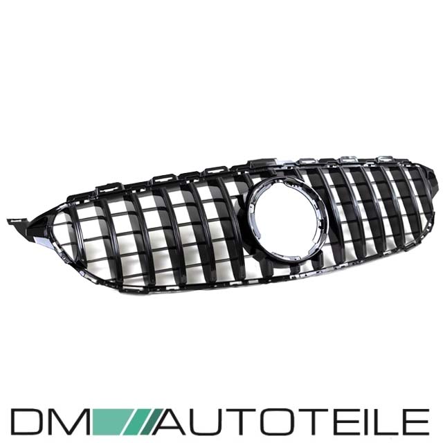 Sport-Panamericana Kühlergrill Schwarz Glanz passt für Mercedes C-Klasse W205 S205 Mopf ab 2018