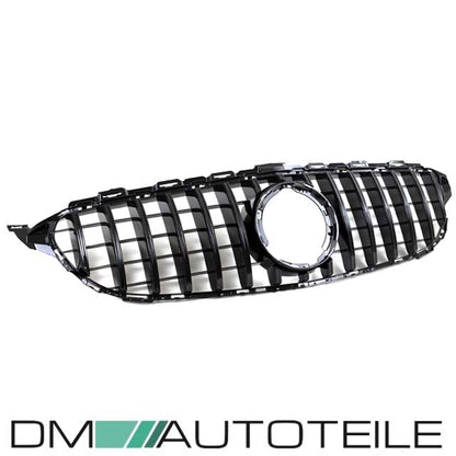 Sport-Panamericana Kühlergrill Schwarz Glanz passt für Mercedes C-Klasse W205 S205 Mopf ab 2018