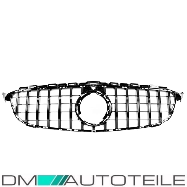 Sport-Panamericana GT Facelift Kühlergrill Schwarz Glanz passt für Mercedes C-Klasse W205 S205 Mopf ab 2018 +Kamera
