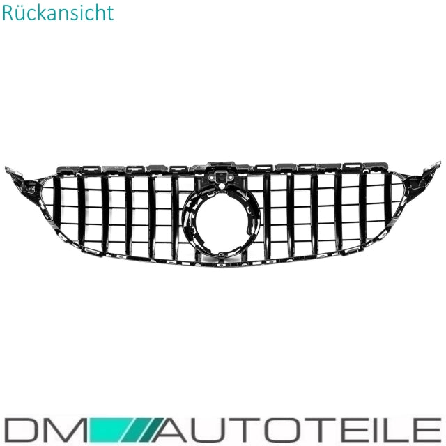 Sport-Panamericana GT Facelift Kühlergrill Schwarz Glanz passt für Mercedes C-Klasse W205 S205 Mopf ab 2018 +Kamera