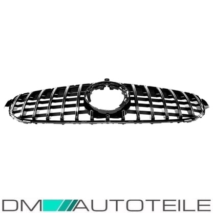 Set Sport-Panamericana GT Facelift Kühlergrill Schwarz Glanz +Stern lackiert passt für Mercedes C-Klasse W205 S205 Mopf ab...