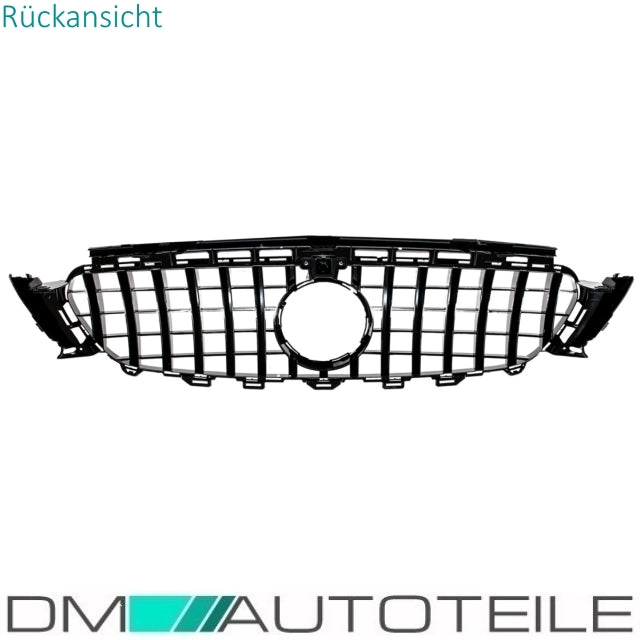 Sport-Kühlergrill für Panamericana GT Schwarz passt für Mercedes E Klasse W213 S213 C238 A238 + Kamera