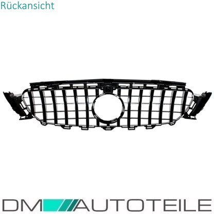 Sport-Kühlergrill für Panamericana GT Schwarz passt für Mercedes E Klasse W213 S213 C238 A238 + Kamera
