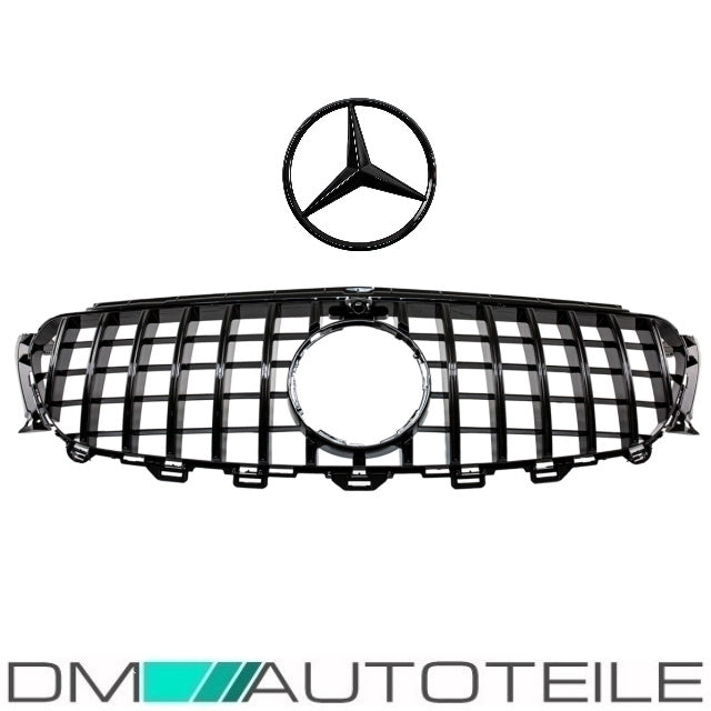 Sport-Kühlergrill für Panamericana GT Schwarz +Stern passt für Mercedes E Klasse W213 S213 C238 A238 + Kamera
