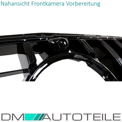 Sport-Kühlergrill für Panamericana GT Schwarz +Stern passt für Mercedes E Klasse W213 S213 C238 A238 + Kamera