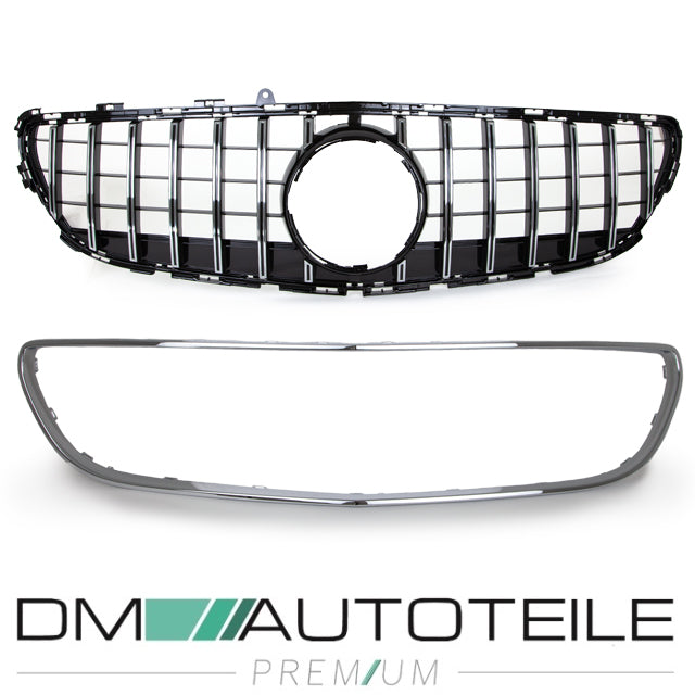 Sport-Kühlergrill für Panamericana GT chrom passt für Mercedes W218 CLS Bj 2015-2017 ohne Kamera