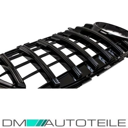 Sport-Kühlergrill für Panamericana GT Schwarz glanz passt für Mercedes W218 CLS Mopf Bj 2014-2018 ohne Kamera