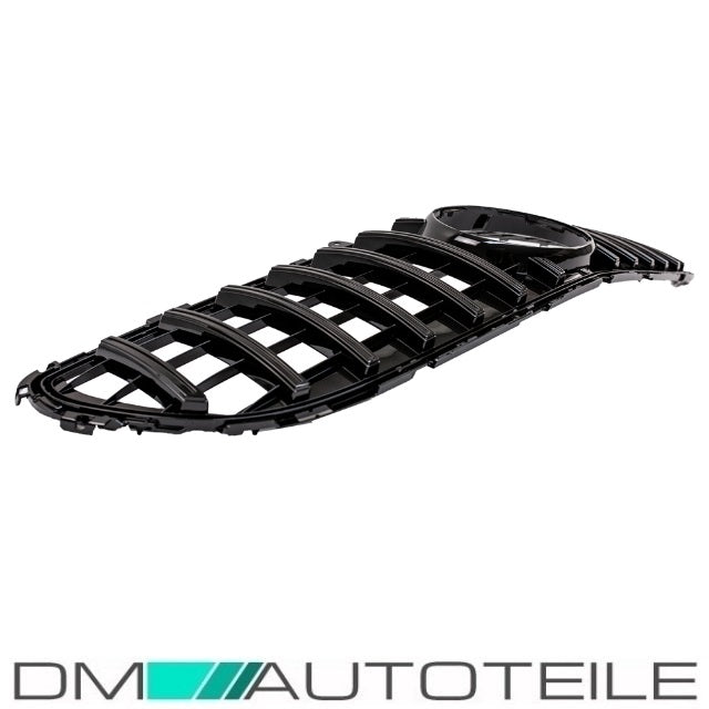 Set Sport-Kühlergrill für Panamericana GT Schwarz glanz +Stern lackiert passt für Mercedes W218 CLS Mopf Bj 2014-2018 ohne Kamera
