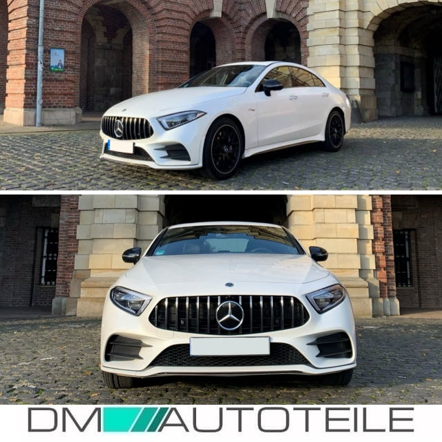 Set Sport-Kühlergrill für Panamericana GT Chrom +Stern passt für Mercedes C257 CLS Bj ab 2018 auch Kamera