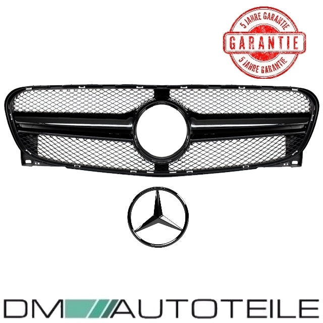 Set Kühlergrill Schwarz Glanz +Stern passt für Mercedes GLA X156 nicht GLA 45 AMG Bj 13-16