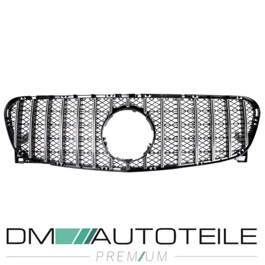 Sport-Kühlergrill für Panamericana GT Chrom Schwarz passt für Mercedes GLA X156 13-16