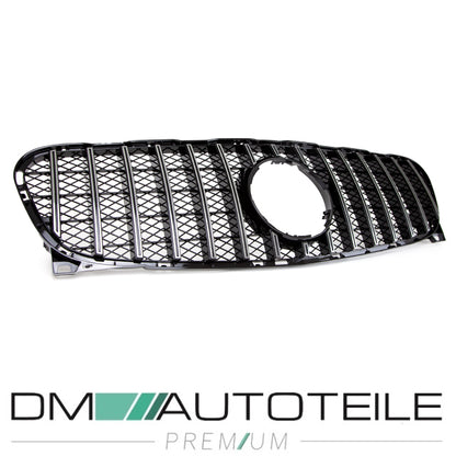 Sport-Kühlergrill für Panamericana GT Chrom Schwarz passt für Mercedes GLA X156 13-16