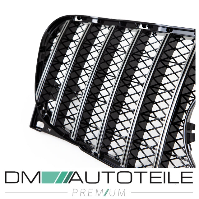 Sport-Kühlergrill für Panamericana GT Chrom Schwarz passt für Mercedes GLA X156 13-16