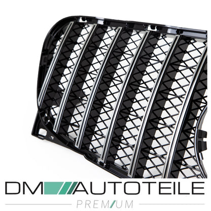 Sport-Kühlergrill für Panamericana GT Chrom Schwarz passt für Mercedes GLA X156 13-16