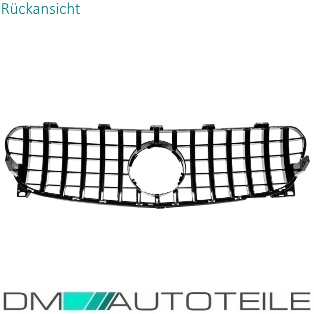 Sport-Kühlergrill für Panamericana GT Schwarz Glanz passt für Mercedes GLA X156 Facelift ab 2017