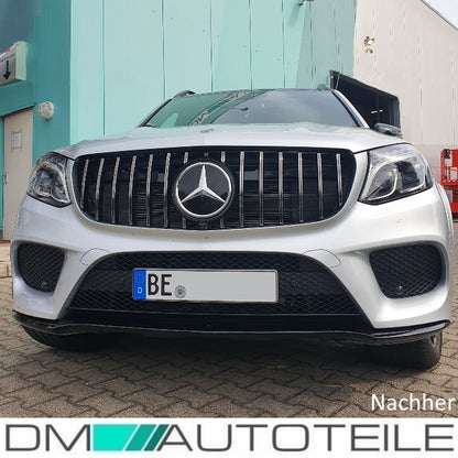 Sport-Kühlergrill für Panamericana GT Chrom für Kamera passt für Mercedes GLS X166 Mopf ab 2015