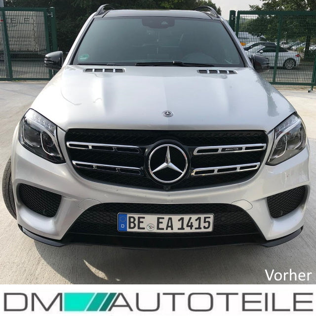 Sport-Kühlergrill für Panamericana GT Chrom für Kamera passt für Mercedes GLS X166 Mopf ab 2015