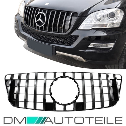 Set Sport-Panamericana Kühlergrill Chrom +Stern passt für Mercedes ML W164 09-11 Facelift