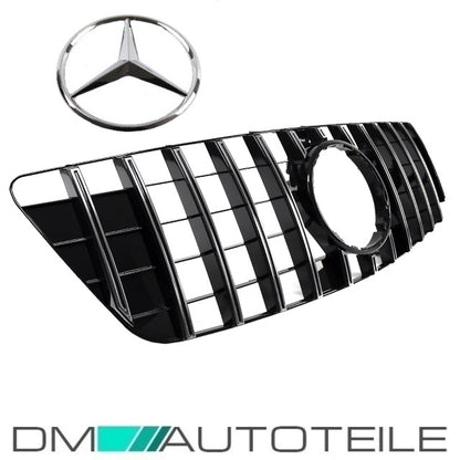 Set Sport-Panamericana Kühlergrill Chrom +Stern passt für Mercedes ML W164 09-11 Facelift
