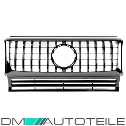 Sport-Kühlergrill für Panamericana GT Schwarz glanz passt für Mercedes G-Klasse W463 Bj 1990-2018