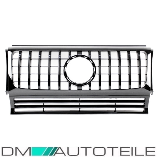 Sport-Kühlergrill für Panamericana GT Schwarz glanz passt für Mercedes G-Klasse W463 Bj 1990-2018