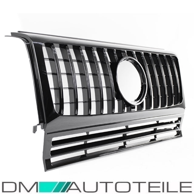 Sport-Kühlergrill für Panamericana GT Schwarz glanz passt für Mercedes G-Klasse W463 Bj 1990-2018