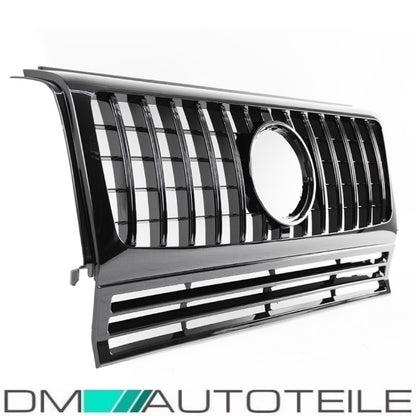 Sport-Kühlergrill für Panamericana GT Schwarz glanz passt für Mercedes G-Klasse W463 Bj 1990-2018