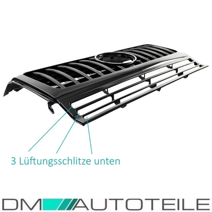 Sport-Kühlergrill für Panamericana GT Schwarz glanz passt für Mercedes G-Klasse W463 Bj 1990-2018