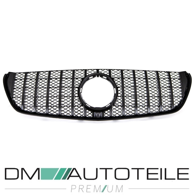 Sport-Kühlergrill für Panamericana GT Schwarz Glanz für Kamera passt für Mercedes V-Klasse W447 Bj ab 2014