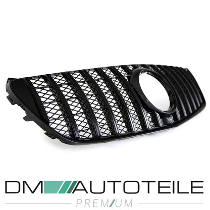 Sport-Kühlergrill für Panamericana GT Schwarz Glanz für Kamera passt für Mercedes V-Klasse W447 Bj ab 2014