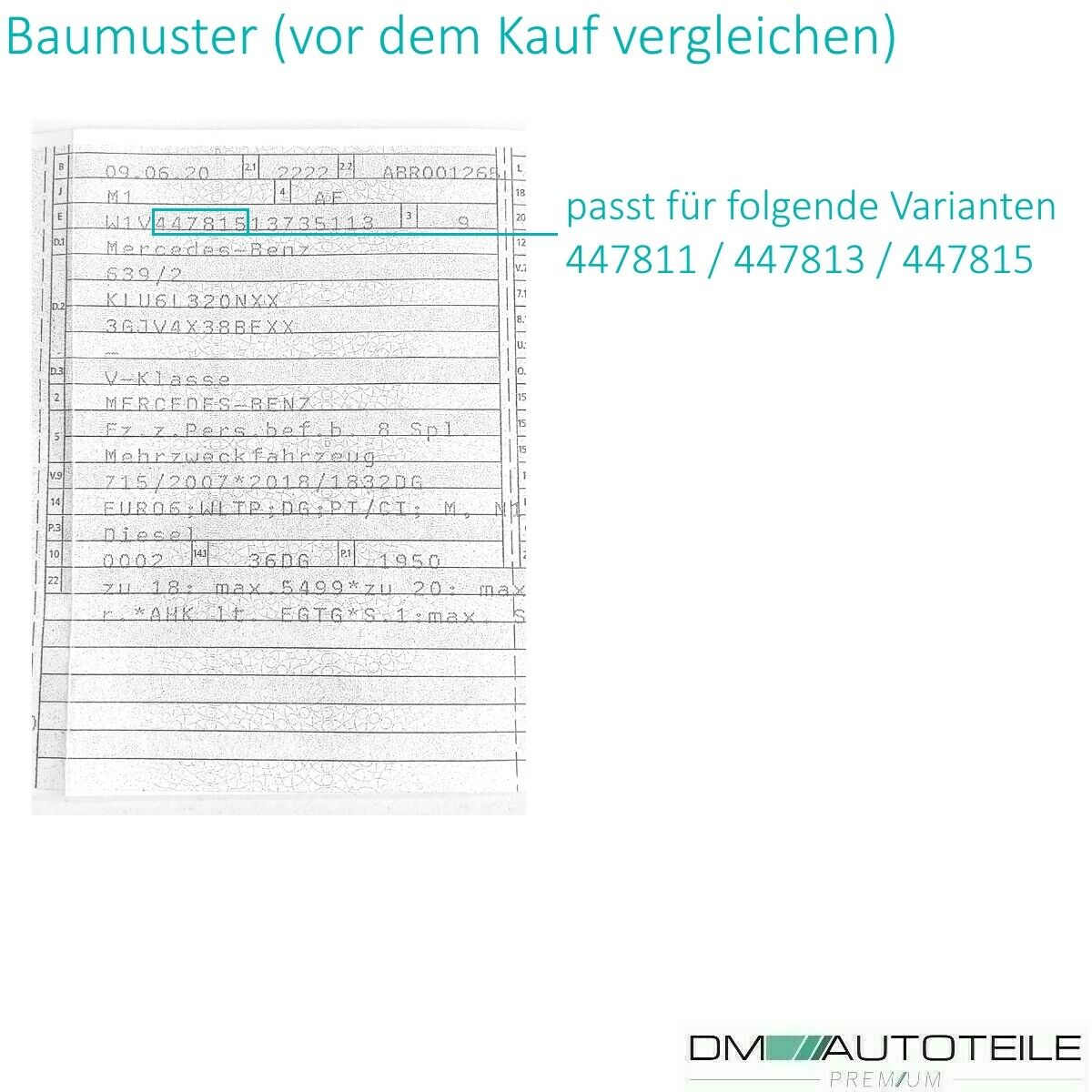 Sport-Kühlergrill für Panamericana GT Schwarz Glanz für Kamera passt für Mercedes V-Klasse W447 Bj ab 2014