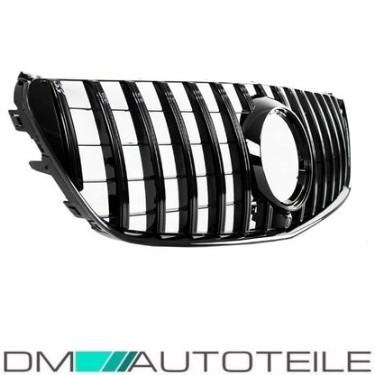 Set Sport-Kühlergrill für Panamericana GT Schwarz Glanz +Stern lackiert  für Kamera passt für Mercedes V-Klasse W447 Bj ab 2014