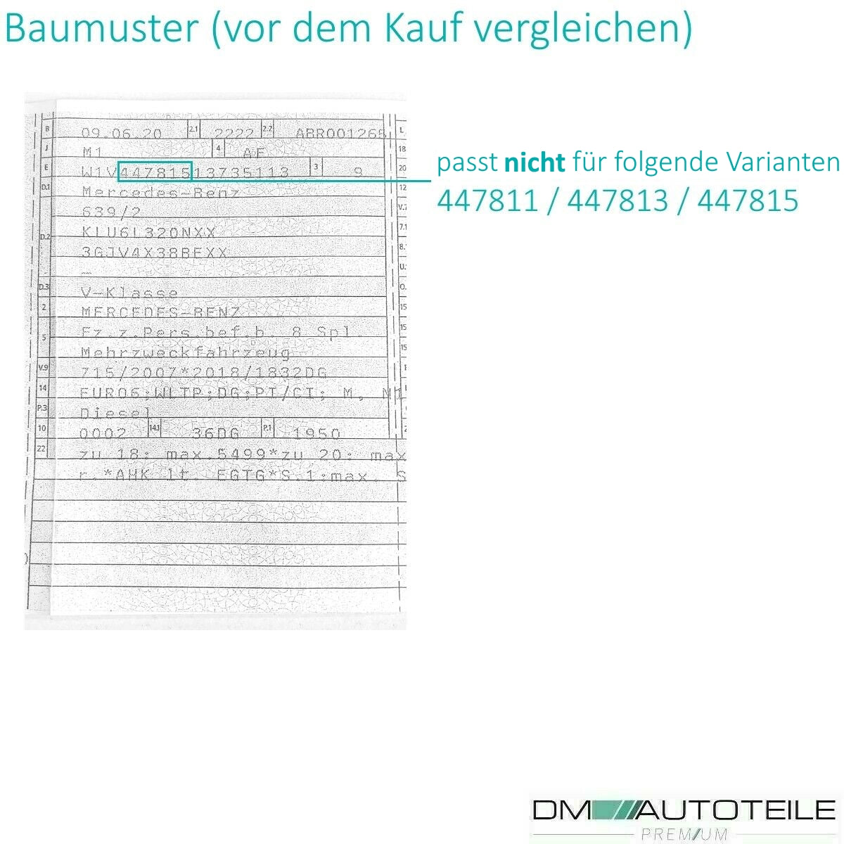 Sport-Kühlergrill für Panamericana GT Schwarz + Stern passt für Mercedes Vito W447 ab 2014-2019