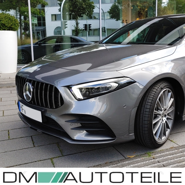 GT Sport- Panamericana Kühlergrill Schwarz Chrom passt für Mercedes CLA W118 ab 2019 für PDC + Kamera