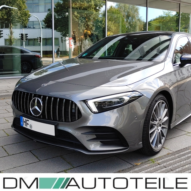 GT Sport- Panamericana Kühlergrill Schwarz Chrom passt für Mercedes CLA W118 ab 2019 für PDC + Kamera