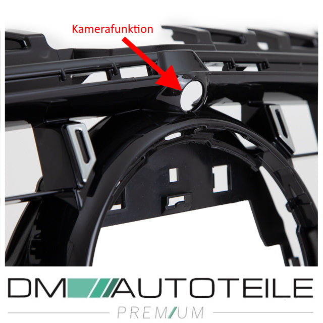 GT Sport- Panamericana Kühlergrill Schwarz glanz passt für Mercedes CLA W118 ab 2019 für PDC & Kamera