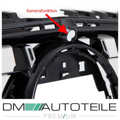 GT Sport- Panamericana Kühlergrill Schwarz glanz passt für Mercedes CLA W118 ab 2019 für PDC & Kamera