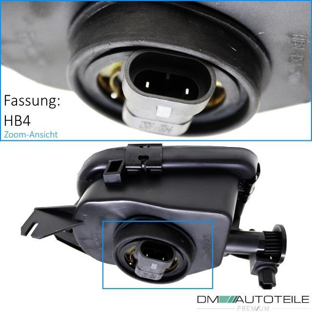 Set Nebelscheinwerfer Smoke Schwarz passend für Mercedes SLK R170 C-Klasse W203 & CLK C209 98-09