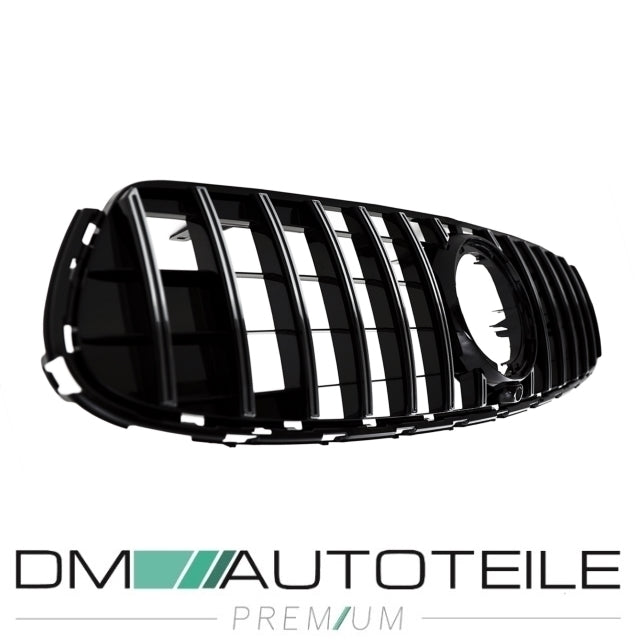 Sport Kühlergrill für Panamericana GT Schwarz Chrom passt für Mercedes GLC X253 Facelift nur AMG Line Bj ab 2019 aus ABS