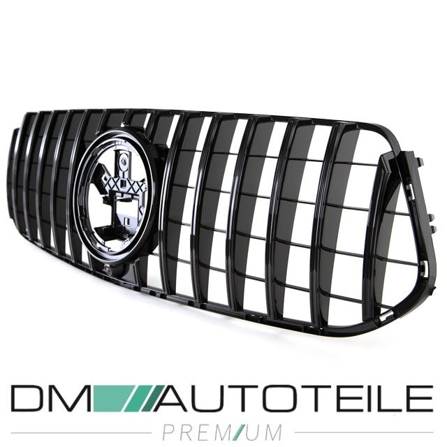 Sport-Kühlergrill für Panamericana GT Schwarz Komplett passt für Mercedes GLE-Klasse AMG Line V167 ab 2018