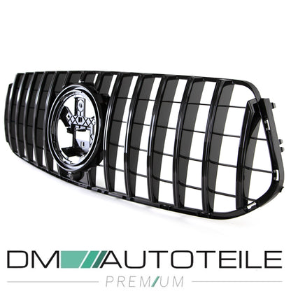Sport-Kühlergrill für Panamericana GT Schwarz Komplett passt für Mercedes GLE-Klasse AMG Line V167 ab 2018