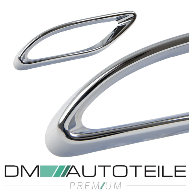 Sport-Auspuffblenden Blende Endrohr SET Chrom passt für Mercedes A-Klasse W177 mit AMG-Line