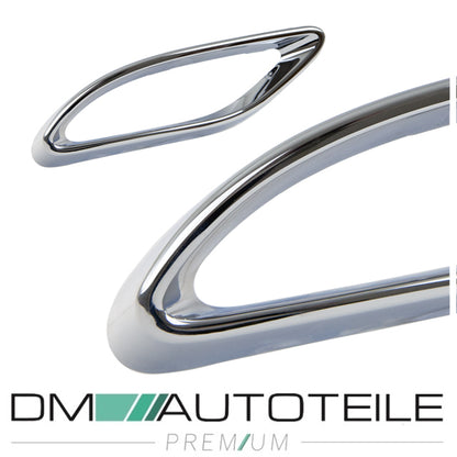 Sport-Auspuffblenden Blende Endrohr SET Chrom passt für Mercedes A-Klasse W177 mit AMG-Line