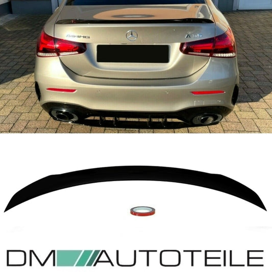 Set Kofferraumspoiler Heckspoiler Spoiler Hochglanz Schwarz passt für Mercedes A-Klasse W177 auch A35 AMG